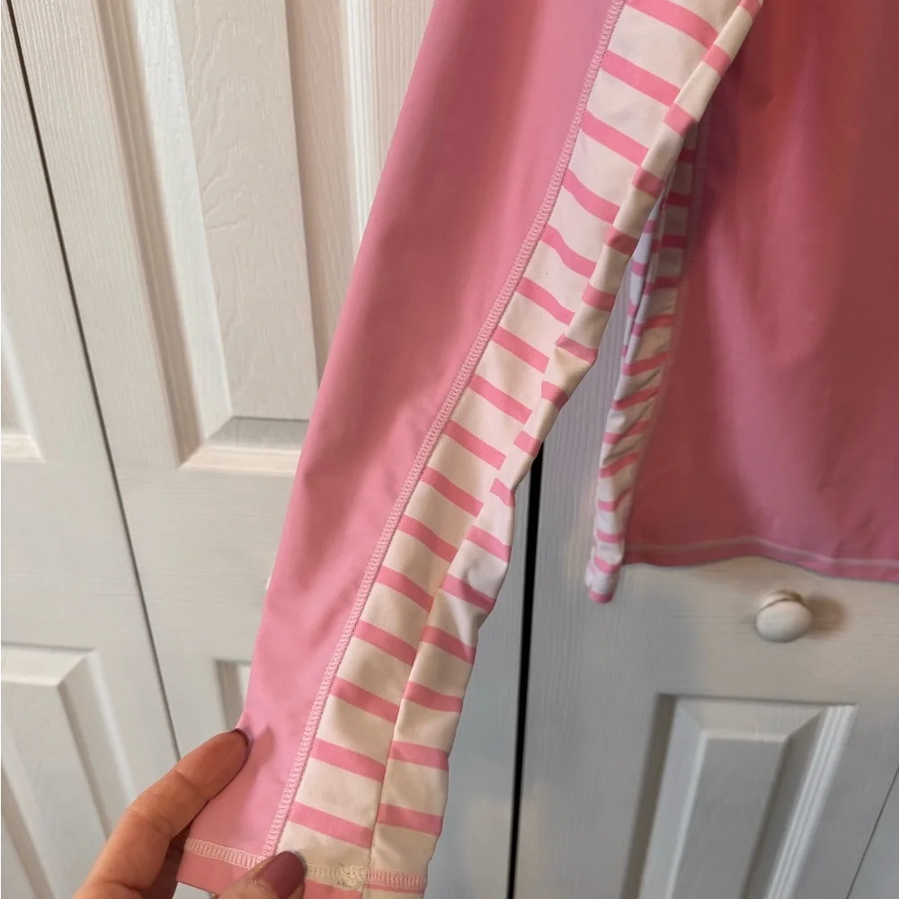 Snapper Rock Pink and White Rash Guard Size Kids 14